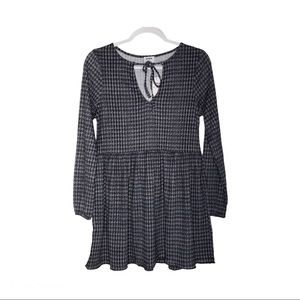 black longsleeve milkmaid dress
